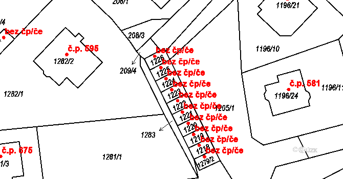 Proboštov 39139832 na parcele st. 1223 v KÚ Proboštov u Teplic, Katastrální mapa