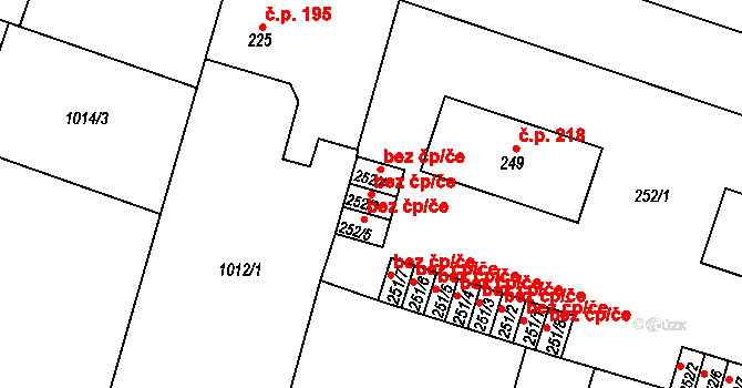 Čimelice 39944832 na parcele st. 252/3 v KÚ Čimelice, Katastrální mapa