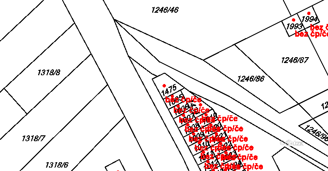Holýšov 42118832 na parcele st. 1475 v KÚ Holýšov, Katastrální mapa
