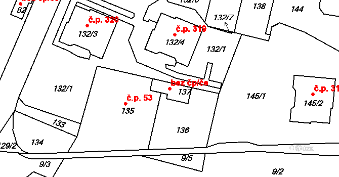 Velké Březno 44711832 na parcele st. 137 v KÚ Velké Březno, Katastrální mapa