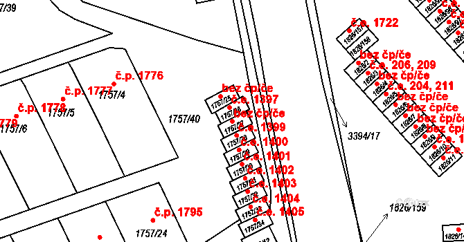 Pelhřimov 50143832 na parcele st. 1757/27 v KÚ Pelhřimov, Katastrální mapa