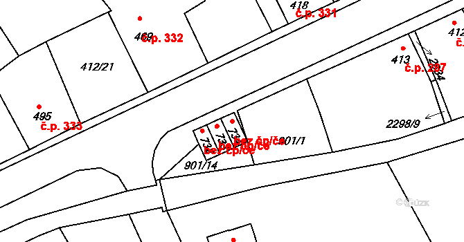 Rožmitál pod Třemšínem 38662833 na parcele st. 734 v KÚ Rožmitál pod Třemšínem, Katastrální mapa