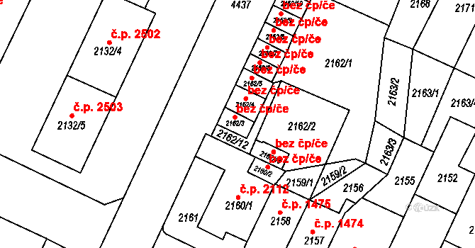 Teplice 39142833 na parcele st. 2162/3 v KÚ Teplice, Katastrální mapa