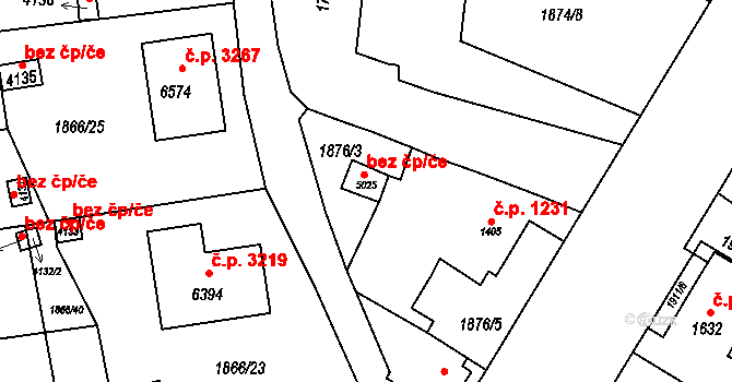 Žatec 41230833 na parcele st. 5025 v KÚ Žatec, Katastrální mapa