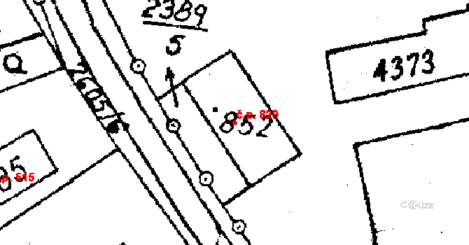 Libina 829 na parcele st. 6624 v KÚ Horní Libina, Katastrální mapa