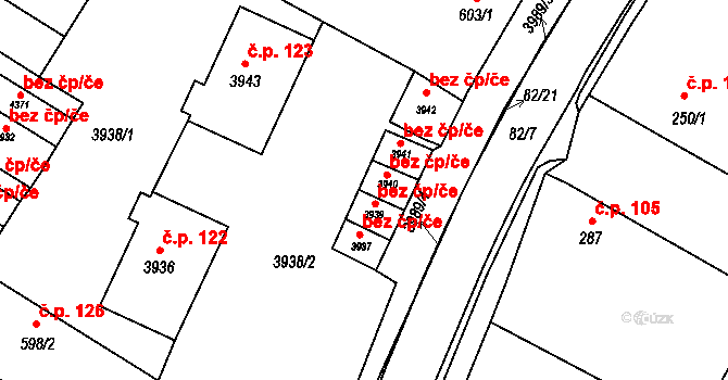 Těšetice 38902834 na parcele st. 3940 v KÚ Těšetice u Znojma, Katastrální mapa