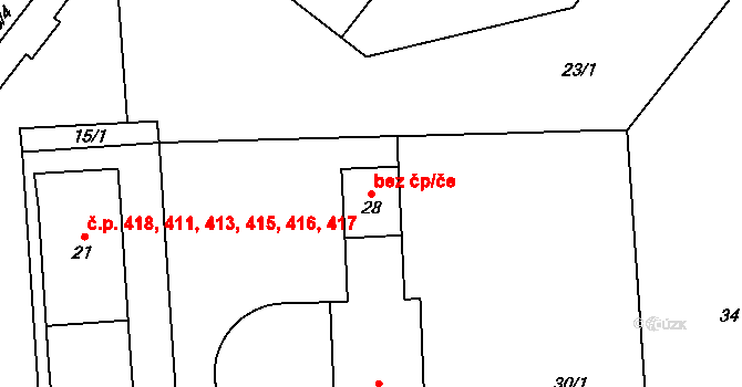 Brno 39457834 na parcele st. 28 v KÚ Štýřice, Katastrální mapa