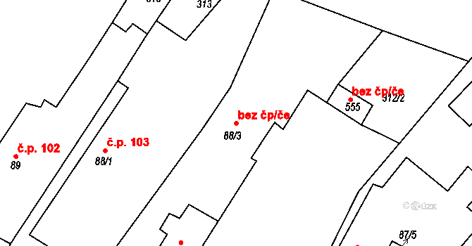 Černilov 40243834 na parcele st. 88/3 v KÚ Černilov, Katastrální mapa