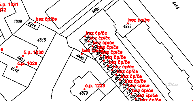 Kladno 41881834 na parcele st. 4899 v KÚ Kročehlavy, Katastrální mapa