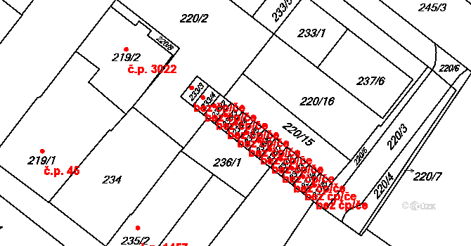 Opava 43802834 na parcele st. 236/4 v KÚ Opava-Předměstí, Katastrální mapa