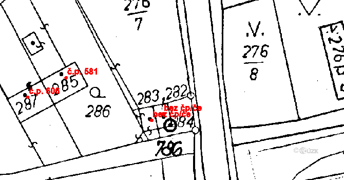 Rychnov u Jablonce nad Nisou 44230834 na parcele st. 282 v KÚ Rychnov u Jablonce nad Nisou, Katastrální mapa