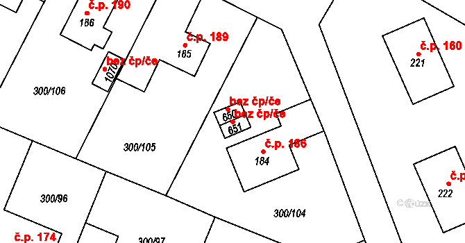 Třemošnice 50432834 na parcele st. 651 v KÚ Třemošnice nad Doubravou, Katastrální mapa