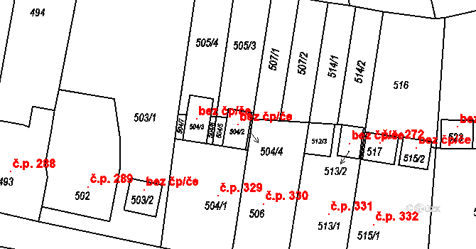 Velké Opatovice 107285835 na parcele st. 504/2 v KÚ Velké Opatovice, Katastrální mapa