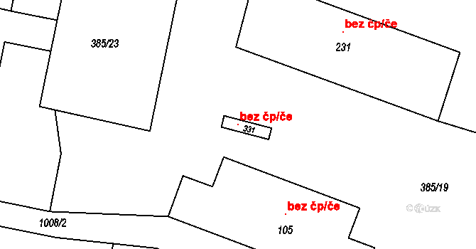 Měcholupy 118365835 na parcele st. 331 v KÚ Měcholupy u Žatce, Katastrální mapa