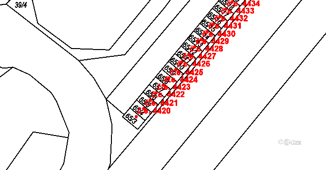 Neštěmice 4424, Ústí nad Labem na parcele st. 65/7 v KÚ Neštěmice, Katastrální mapa