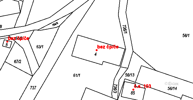 Orlické Podhůří 49579835 na parcele st. 4 v KÚ Rviště, Katastrální mapa