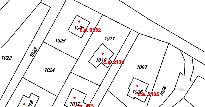 Dolní Těrlicko 2131, Těrlicko na parcele st. 1010 v KÚ Dolní Těrlicko, Katastrální mapa