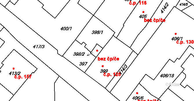 Rumburk 38079836 na parcele st. 398/2 v KÚ Rumburk, Katastrální mapa