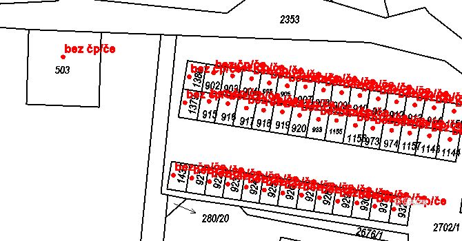 Hroznětín 45792836 na parcele st. 916 v KÚ Hroznětín, Katastrální mapa