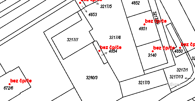 Břeclav 47852836 na parcele st. 4854 v KÚ Břeclav, Katastrální mapa