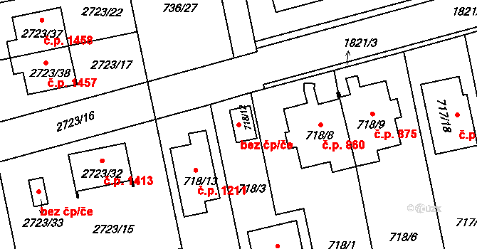 Opava 49912836 na parcele st. 718/12 v KÚ Kylešovice, Katastrální mapa