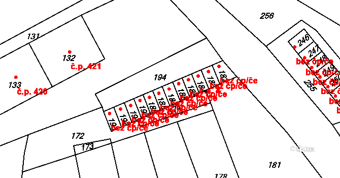 Velké Opatovice 7 na parcele st. 187 v KÚ Velké Opatovice, Katastrální mapa