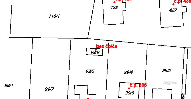 Jablůnka 38030837 na parcele st. 99/9 v KÚ Jablůnka, Katastrální mapa