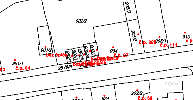 Horšovský Týn 39216837 na parcele st. 902/7 v KÚ Horšovský Týn, Katastrální mapa