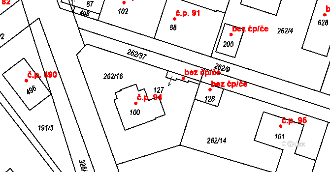 Postřižín 39911837 na parcele st. 127 v KÚ Postřižín, Katastrální mapa