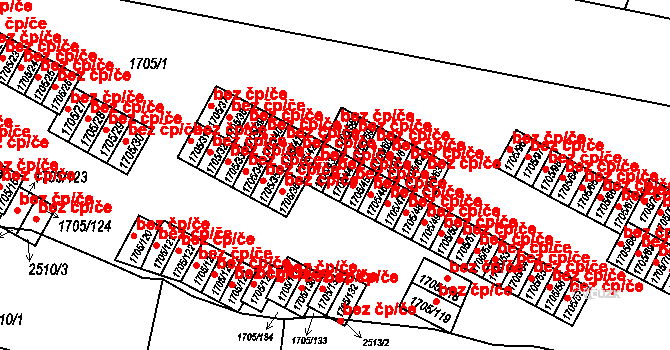 Liberec 40847837 na parcele st. 1705/44 v KÚ Starý Harcov, Katastrální mapa