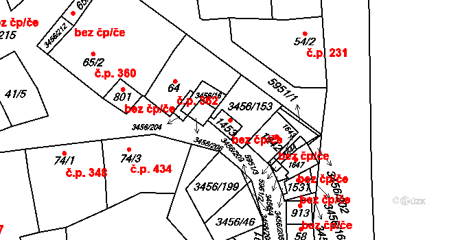 Hrušovany nad Jevišovkou 40957837 na parcele st. 1453 v KÚ Hrušovany nad Jevišovkou, Katastrální mapa