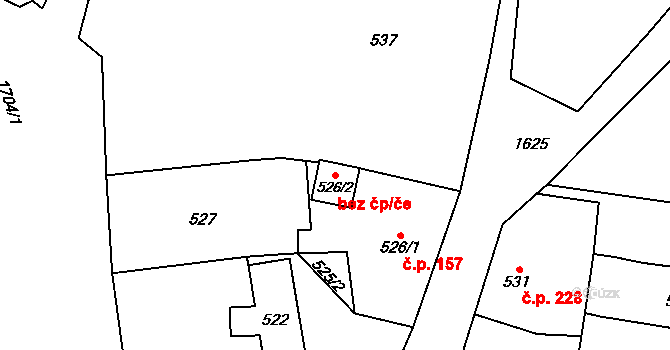 Hronov 41744837 na parcele st. 526/2 v KÚ Hronov, Katastrální mapa