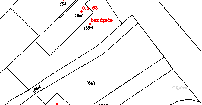 Skrochovice 59, Brumovice na parcele st. 165/1 v KÚ Skrochovice, Katastrální mapa