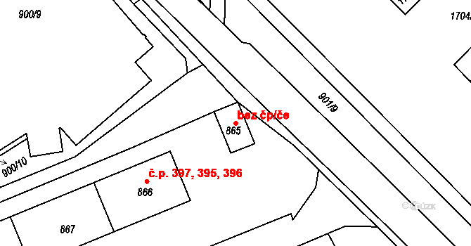 Klášterec nad Ohří 45059837 na parcele st. 865 v KÚ Miřetice u Klášterce nad Ohří, Katastrální mapa