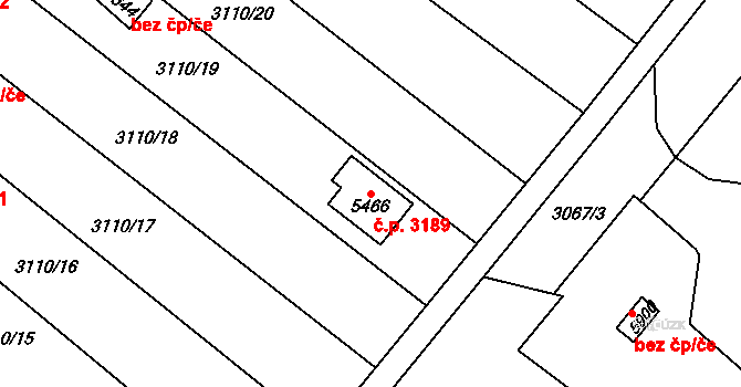 Dvůr Králové nad Labem 3189 na parcele st. 5466 v KÚ Dvůr Králové nad Labem, Katastrální mapa
