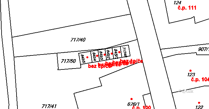 Broumov 40080838 na parcele st. 845/3 v KÚ Broumov, Katastrální mapa