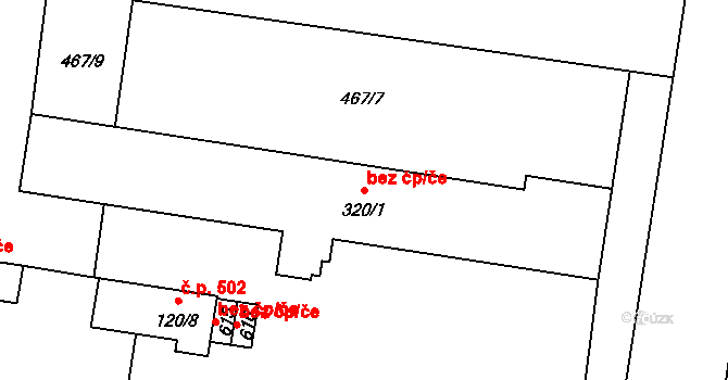 Libice nad Cidlinou 41405838 na parcele st. 320/1 v KÚ Libice nad Cidlinou, Katastrální mapa