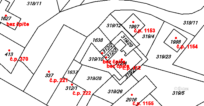 Kostelec nad Labem 41428838 na parcele st. 312/2 v KÚ Kostelec nad Labem, Katastrální mapa