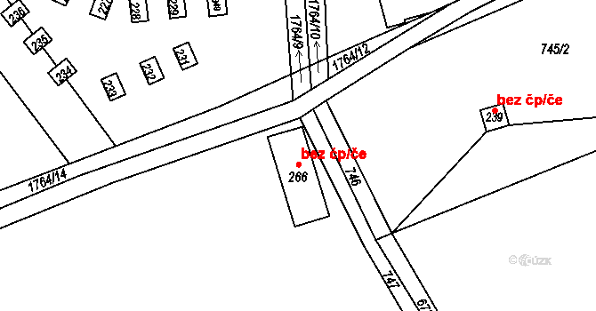 Jablonec nad Jizerou 44333838 na parcele st. 266 v KÚ Bratrouchov, Katastrální mapa