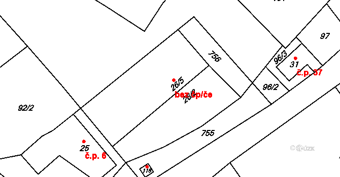 Objekt 46503838, Katastrální mapa