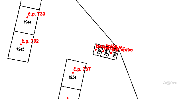 Štramberk 50205838 na parcele st. 1955 v KÚ Štramberk, Katastrální mapa