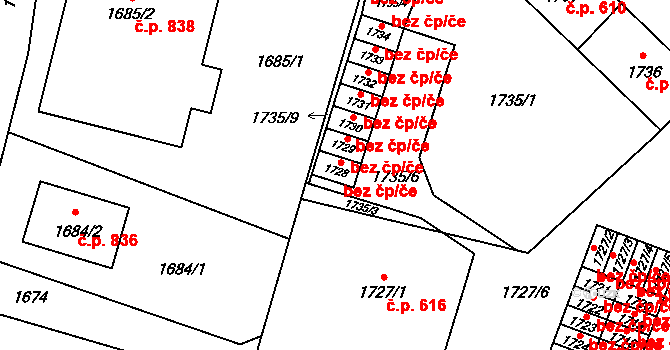 Nový Bor 74, Katastrální mapa
