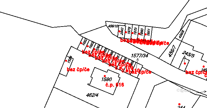 Litovel 107 na parcele st. 1065 v KÚ Litovel, Katastrální mapa