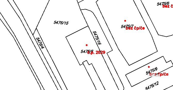 Předměstí 2029, Litoměřice na parcele st. 5475/8 v KÚ Litoměřice, Katastrální mapa
