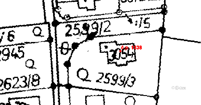 Lysá nad Labem 1838 na parcele st. 3054 v KÚ Lysá nad Labem, Katastrální mapa