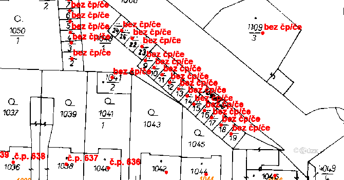 Poděbrady 41263839 na parcele st. 1048/12 v KÚ Poděbrady, Katastrální mapa