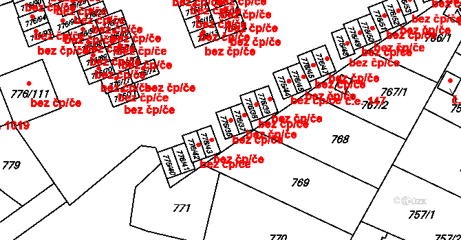 Jemnice 43381839 na parcele st. 776/36 v KÚ Jemnice, Katastrální mapa