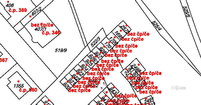 Neratovice 45435839 na parcele st. 927 v KÚ Neratovice, Katastrální mapa