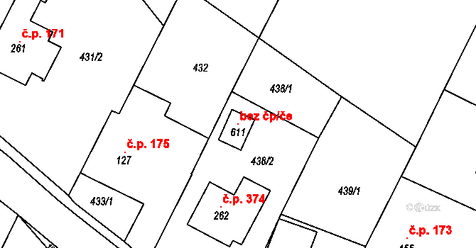 Herálec 119639840 na parcele st. 611 v KÚ Český Herálec, Katastrální mapa
