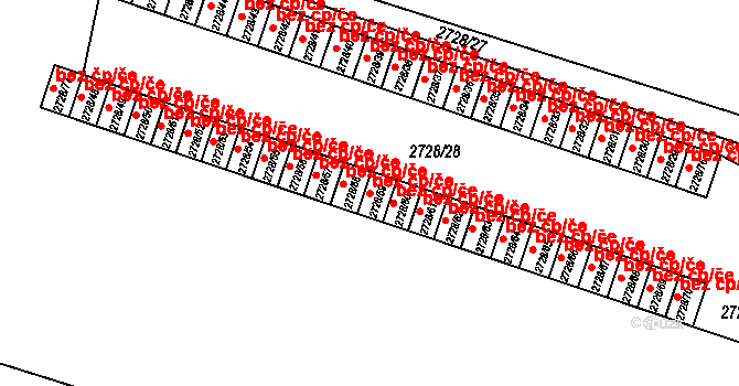 Holešov 41051840 na parcele st. 2728/59 v KÚ Holešov, Katastrální mapa
